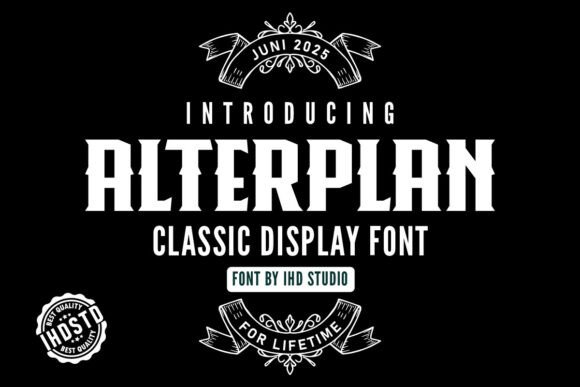 Alterplan Classic Display Font for Modern Web Design