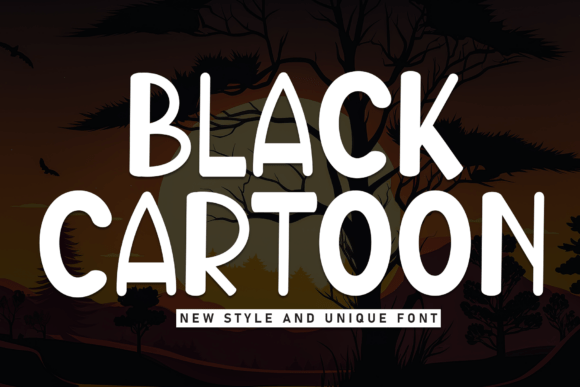 Black Cartoon Font for Creative Design