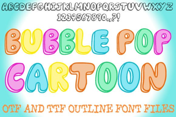 Bubble Pop Cartoon for Playful Display Fonts in Modern Web Design