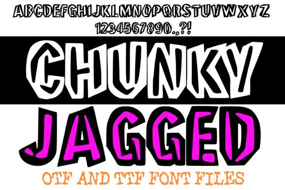 Chunky Jagged Font for Bold Digital Craft and Brand Design