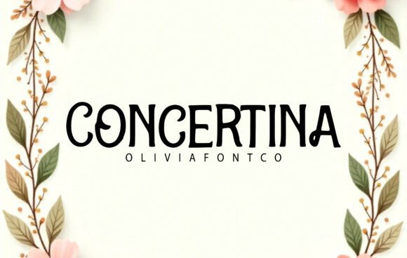 Concertina Font: A Playful Display Typeface for Editorial Design