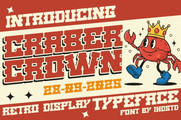 Craber Crown: A Retro Display Font for Bold Campaigns