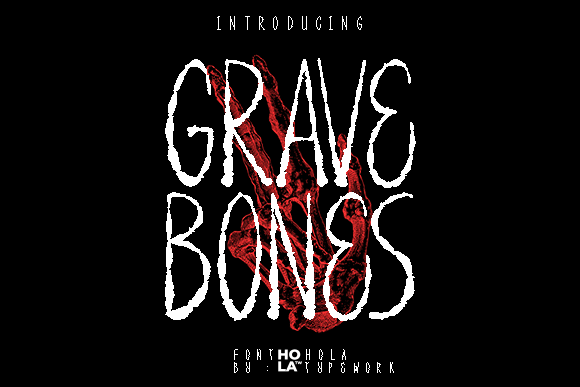 Grave Bones Display Font for Handmade Brands and Dark Designs