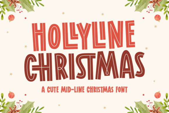 Hollyline Christmas Font