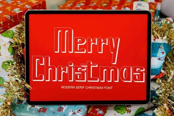 Merry Christmas Shadow: A Modern Serif Display Font for Holiday Editorial Design