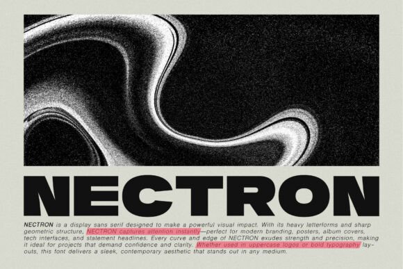 Nectron: A Display Sans Serif Font for Modern Web Design