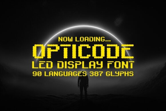 Opticode: LED Display Font for Modern Business Branding