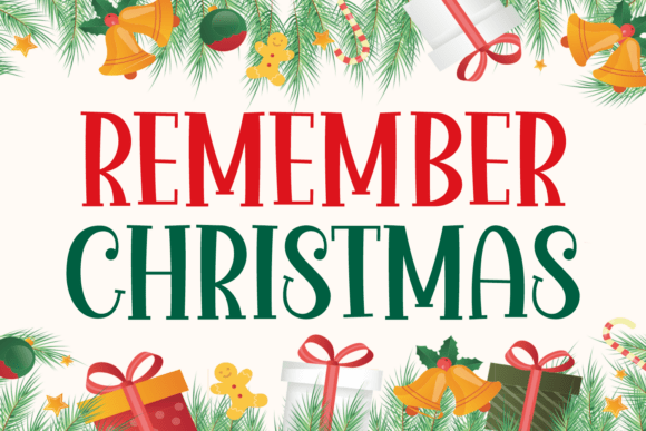 Remember Christmas: A Festive Display Font for Holiday Branding