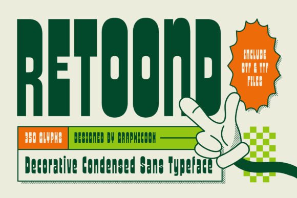 Retoond: A Retro Display Font for Bold Marketing Content