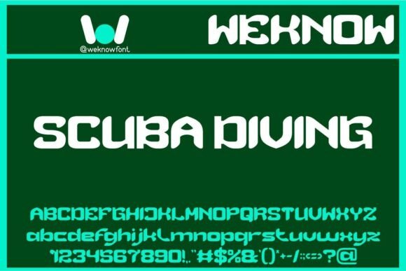 Scuba Diving Display Font for Crafters and Small Shops