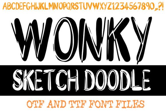 Wonky Sketch Doodle: A Hand-Drawn Display Font for Authentic Branding